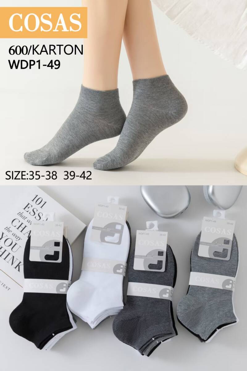 Skarpety damskie Roz 35-42, Mix kolor Paczka 40 szt